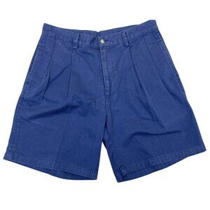 Nautica Mens Blue Chino Shorts Cotton Casual Classic Fit Size 33